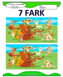 İki Resim Arasındaki Farkı Bul Etkinliği